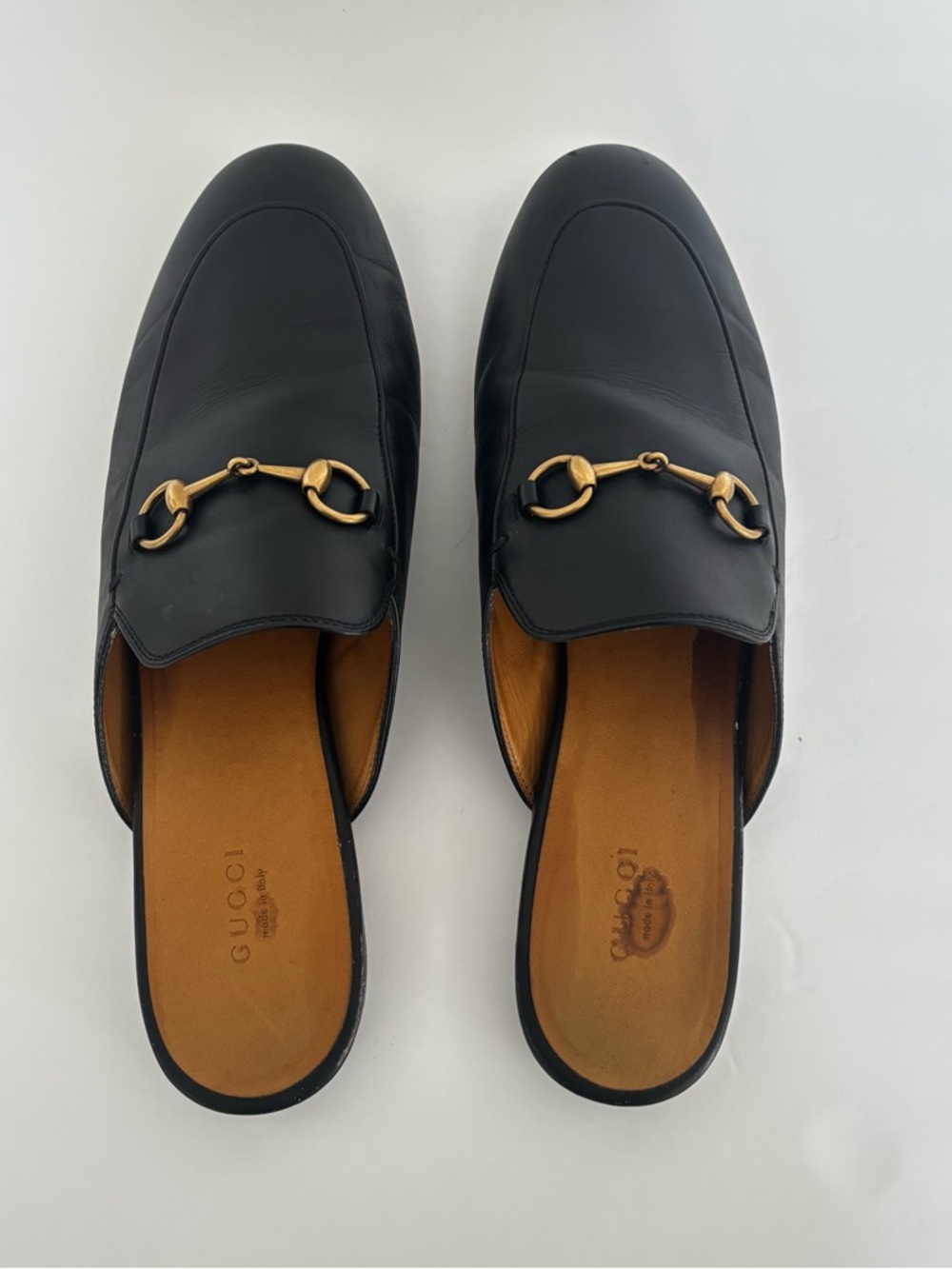 Gucci Black Leather Slip-On Loafers with Gold Horsebit - Complete Box Set - Picture 4 of 10